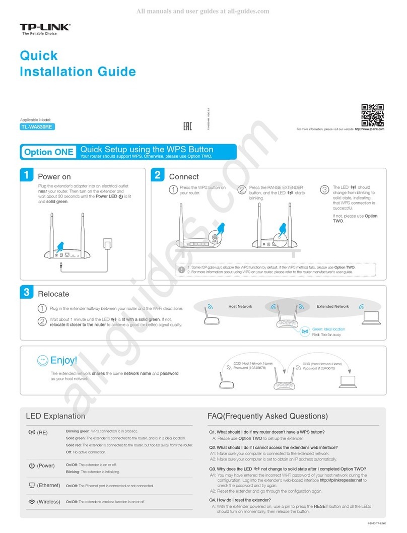 TP-Link TL-WA830RE Quick installation guide
