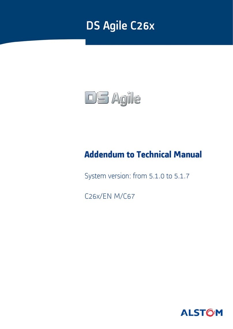 Alstom DS Agile C26 Series Technical manual addendum Alstom DS Agile C26 Series Technical manual addendum