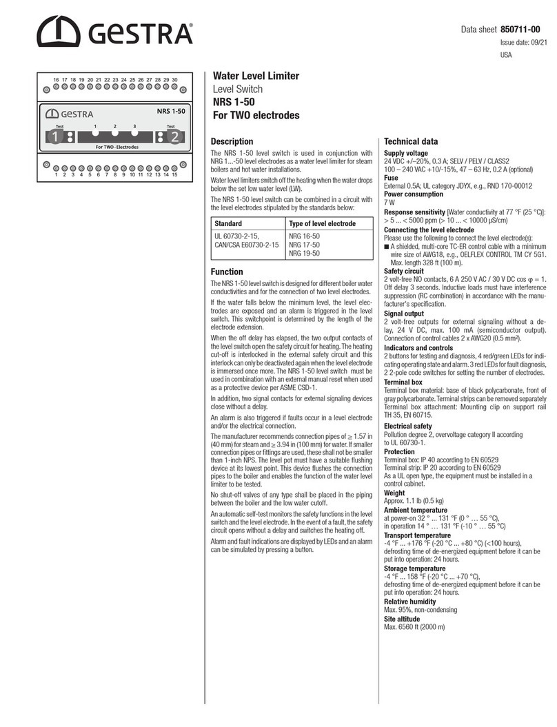 GESTRA NRS 1-50 instruction manual