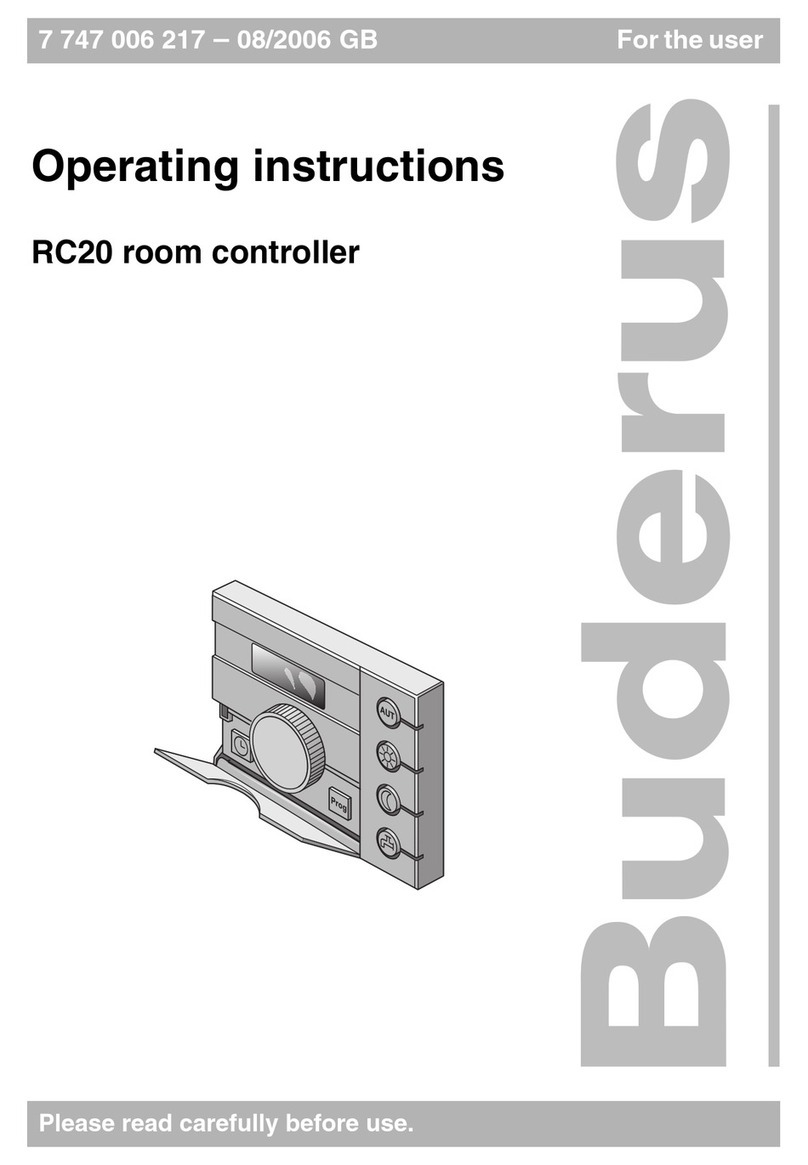 Buderus RC20 operating instructions