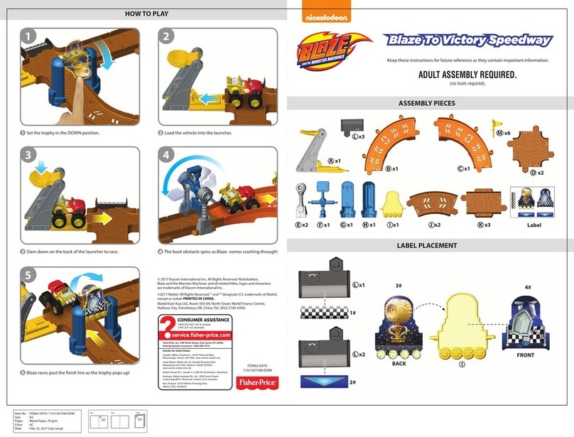 Fisher-Price nickelodeon BLAZE AND THE MONSTER MACHINES Blaze to Victory... Assembly instructions