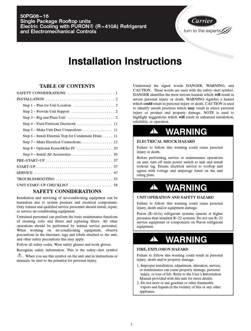 Carrier 50PG08 User manual