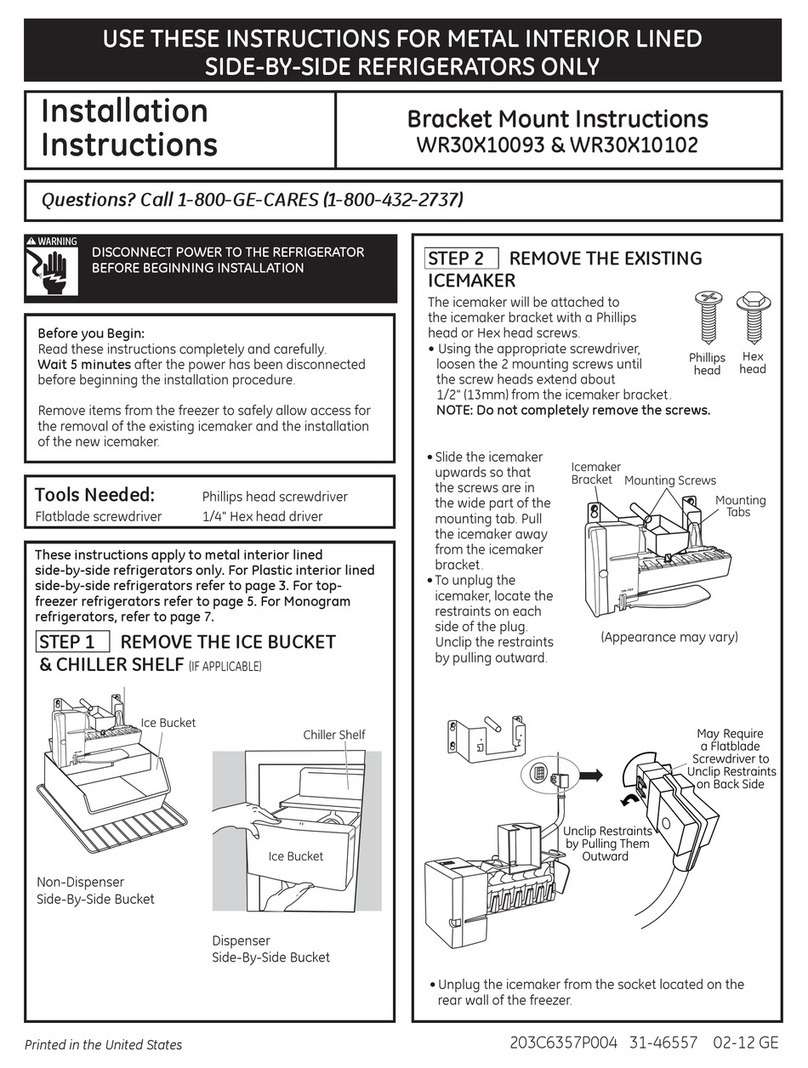 GE WR30X10093 installation instructions