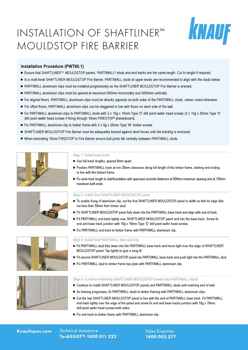 Knauf SHAFTLINER MOULDSTOP Installation