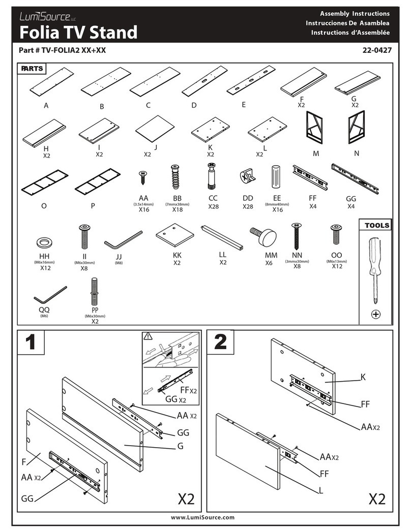 LumiSource Folia TV-FOLIA2 Series Assembly instructions LumiSource Folia TV-FOLIA2 Series Assembly instructions