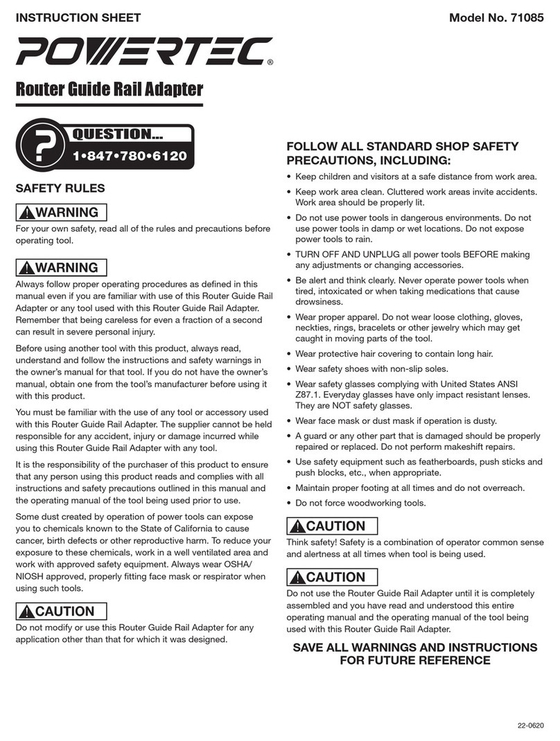Power Tec 71085 instruction sheet