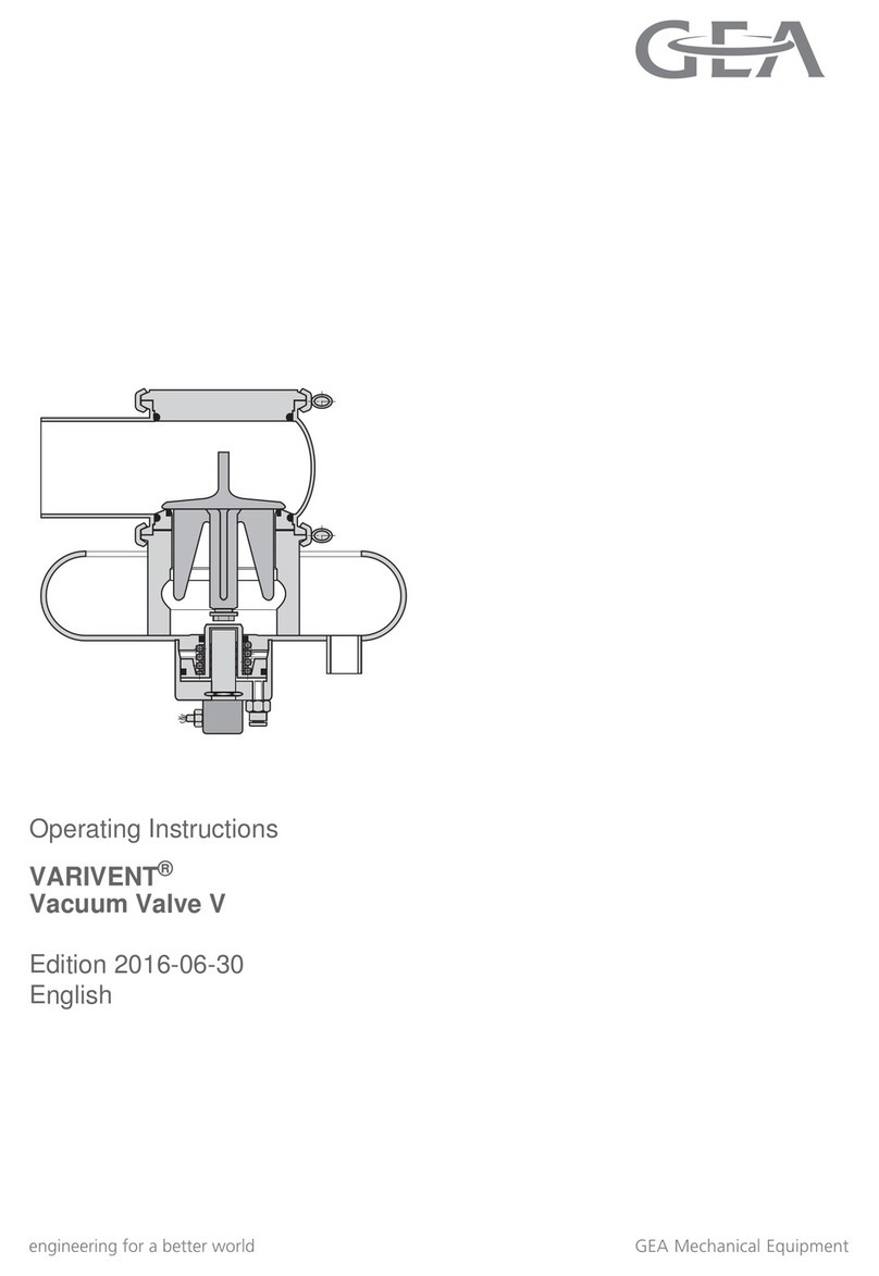 GEA VARIVENT Vacuum Valve V operating instructions