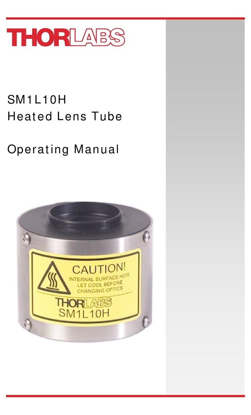 THORLABS SM1L10H operating manual