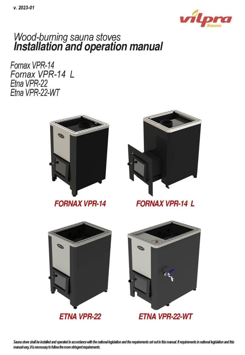 Vilpra Sauna Fornax VPR-14 L Installation and operation manual