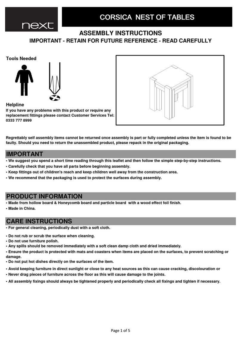 Next CORSICA NEST OF TABLES User manual Next CORSICA NEST OF TABLES User manual