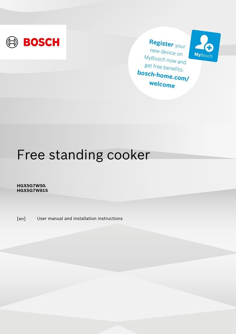 Bosch HGX5G7W50 Series User manual