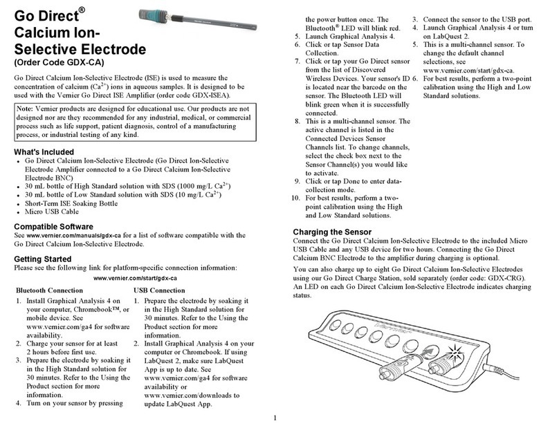 Vernier Go Direct GDX-CA User manual