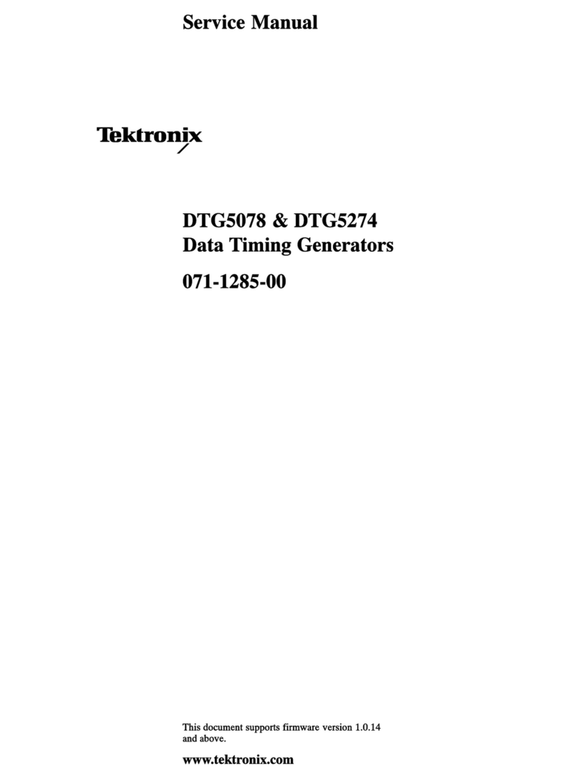Tektronix DTG5078 User manual