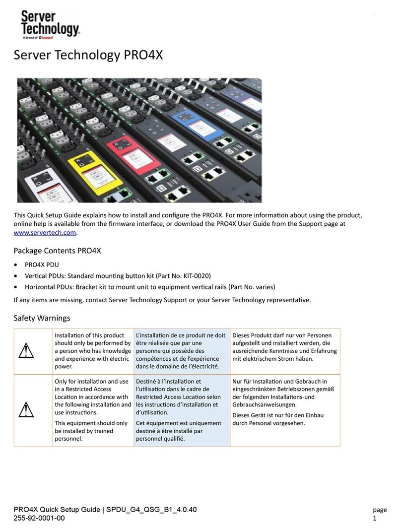 LEGRAND Server Technology PRO4X Quick setup guide