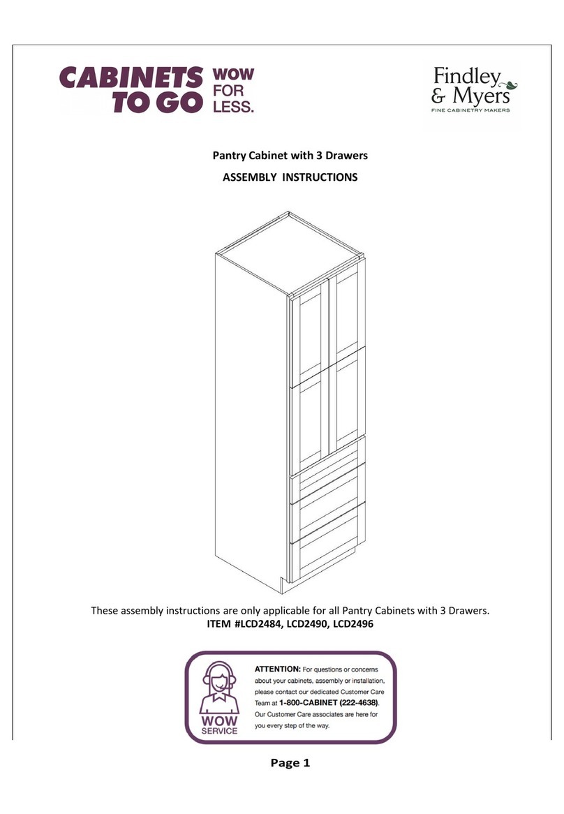 CABINETS TO GO Findley & Myers LCD2484 Assembly instructions