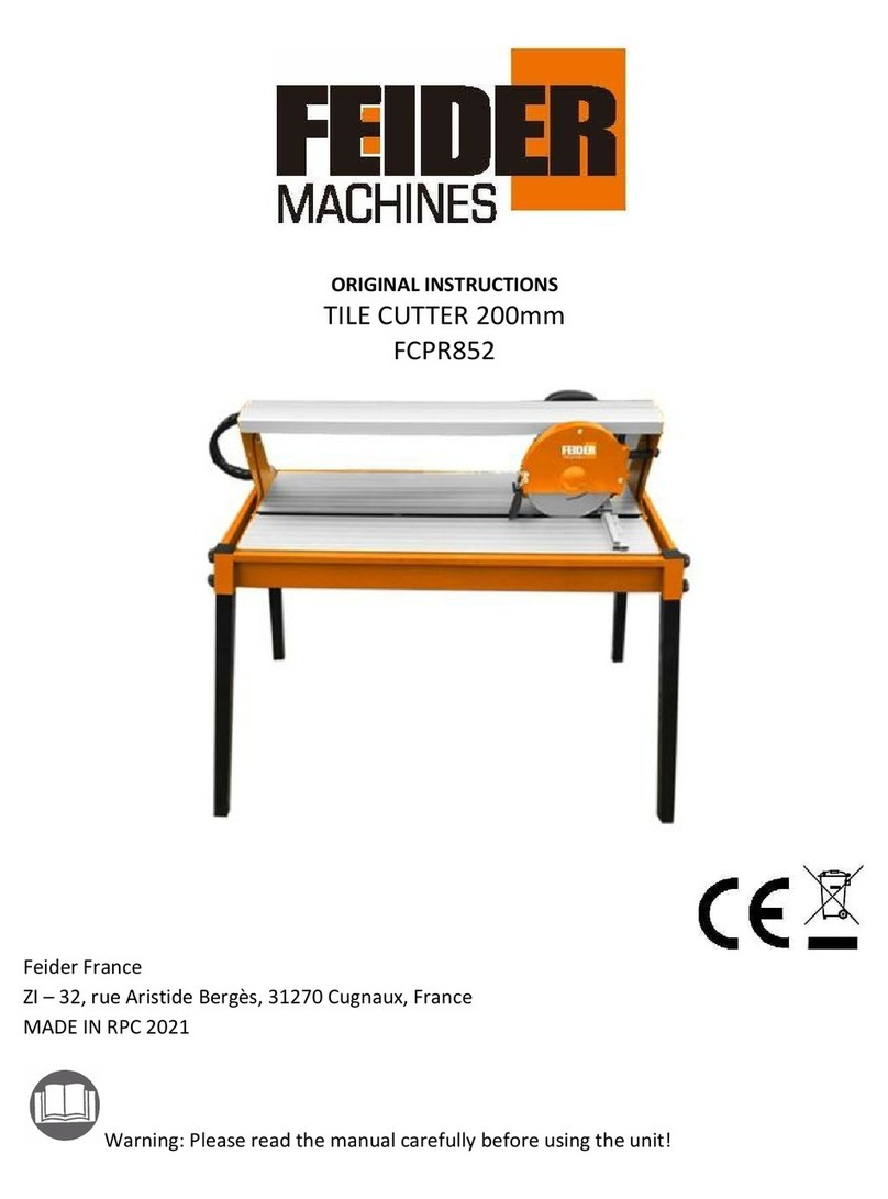 Feider Machines FCPR852 Original instructions