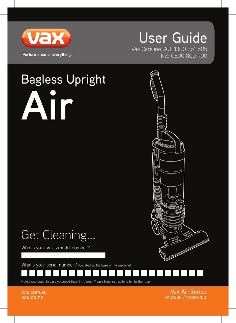 Vax Air Series User manual