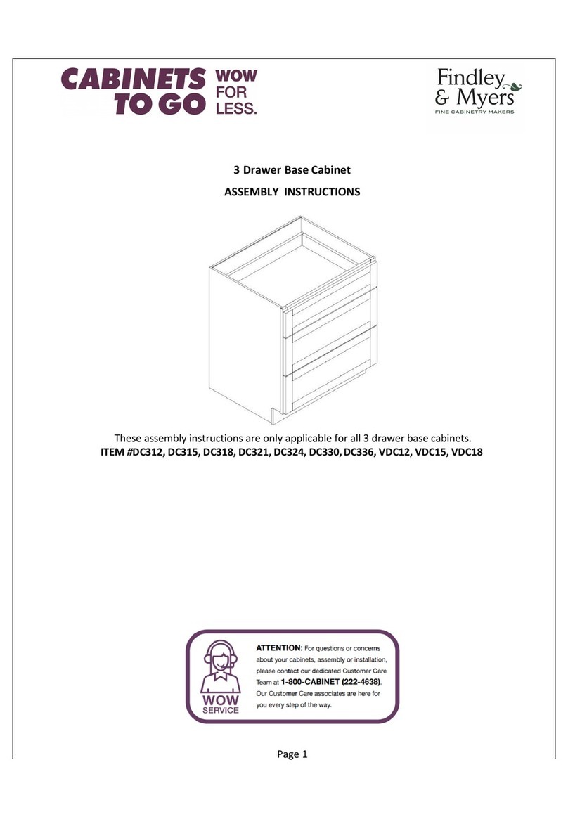 CABINETS TO GO Findley & Myers DC312 User manual