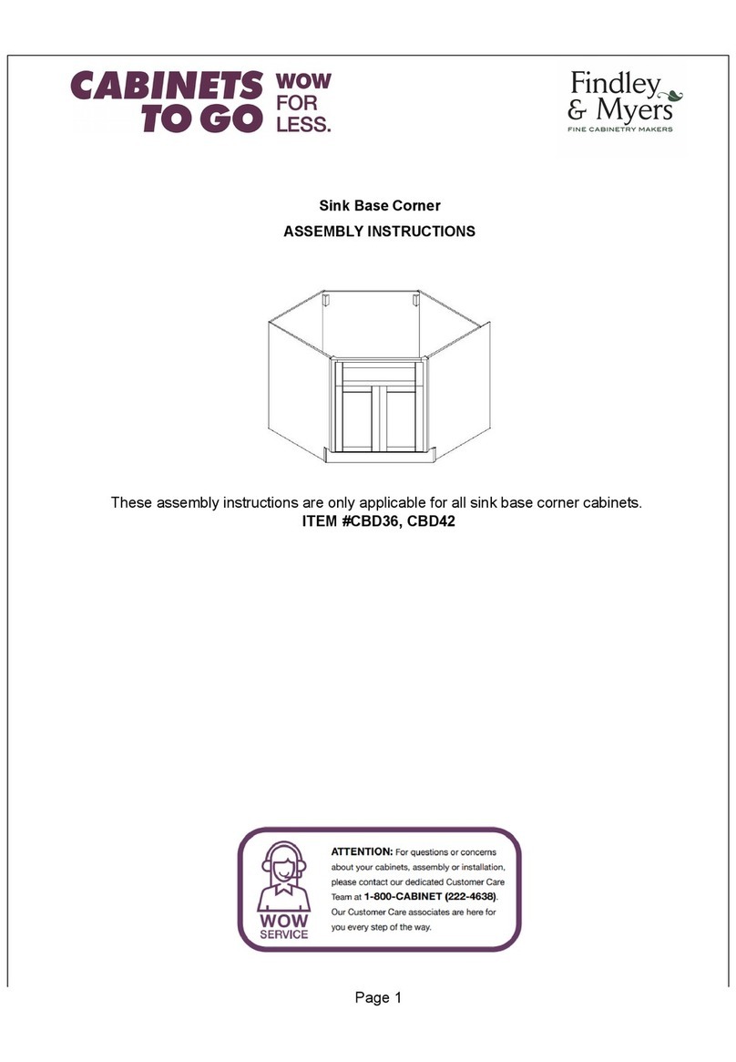 CABINETS TO GO Findley & Myers CBD36 Assembly instructions