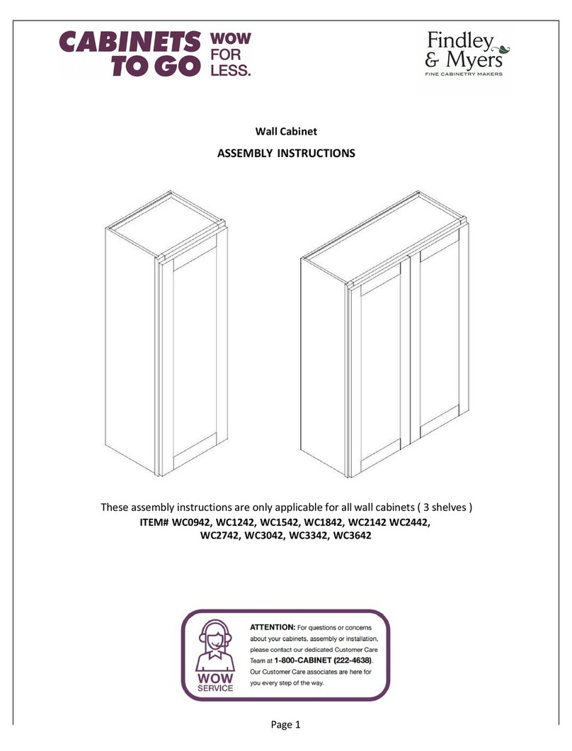 CABINETS TO GO Findley & Myers WC0942 User manual CABINETS TO GO Findley & Myers WC0942 User manual