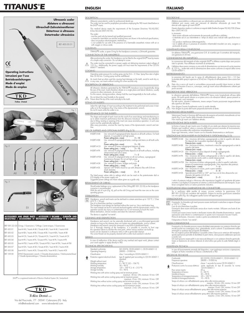 TKD TITANUS E operating instructions TKD TITANUS E operating instructions