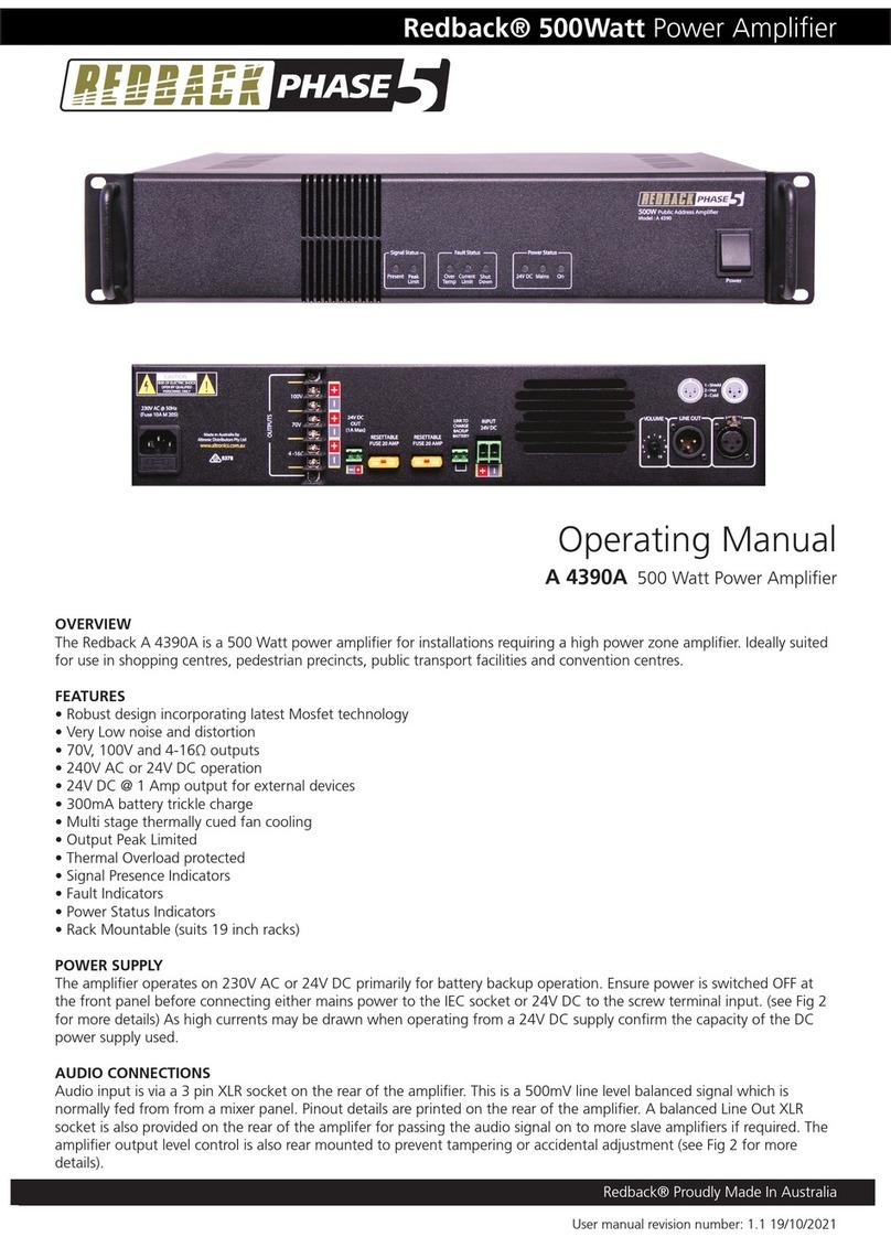 Redback Phase 5 A 4390A User manual