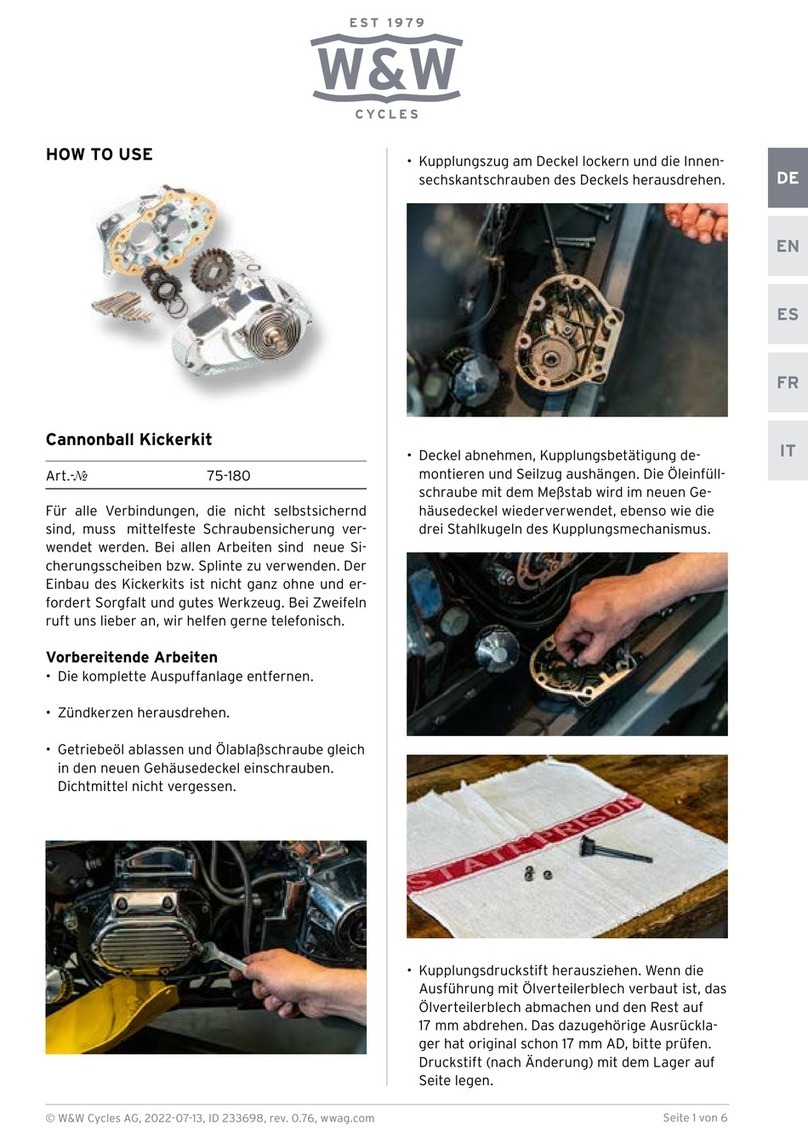 W&W Cycles Cannonball 75-180 manual