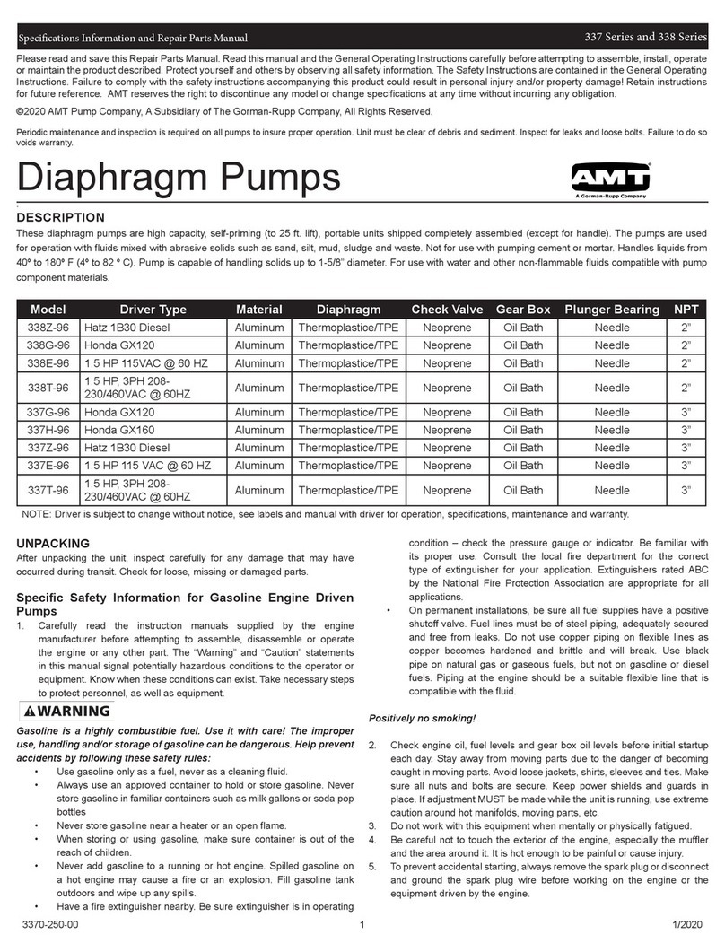 Gormann-Rupp Pumps AMT 337 Series Assembly instructions Gormann-Rupp Pumps AMT 337 Series Assembly instructions