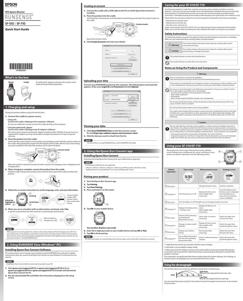 Epson SF-510 User manual Epson SF-510 User manual