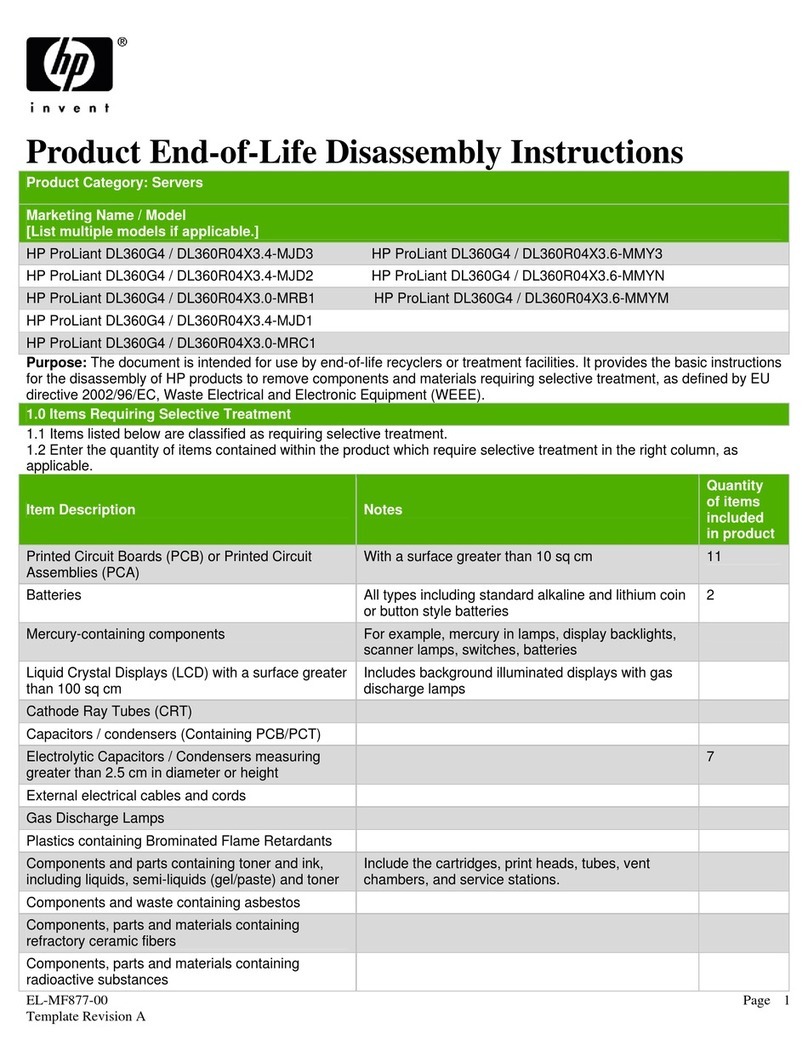 HP ProLiant DL360 G4 Disassembly instructions HP ProLiant DL360 G4 Disassembly instructions