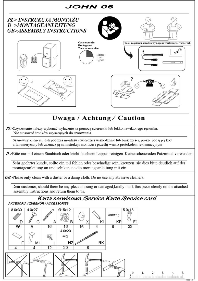 Moderno JOHN 06 Assembly instructions