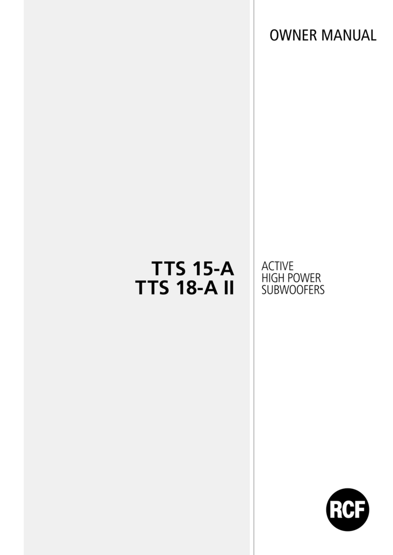 RCF TTS 15-A User manual RCF TTS 15-A User manual