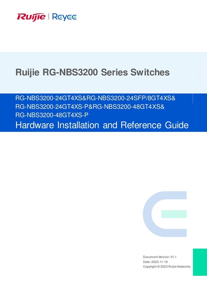 Ruijie RG-NBS3200 Series Installation and operating manual Ruijie RG-NBS3200 Series Installation and operating manual