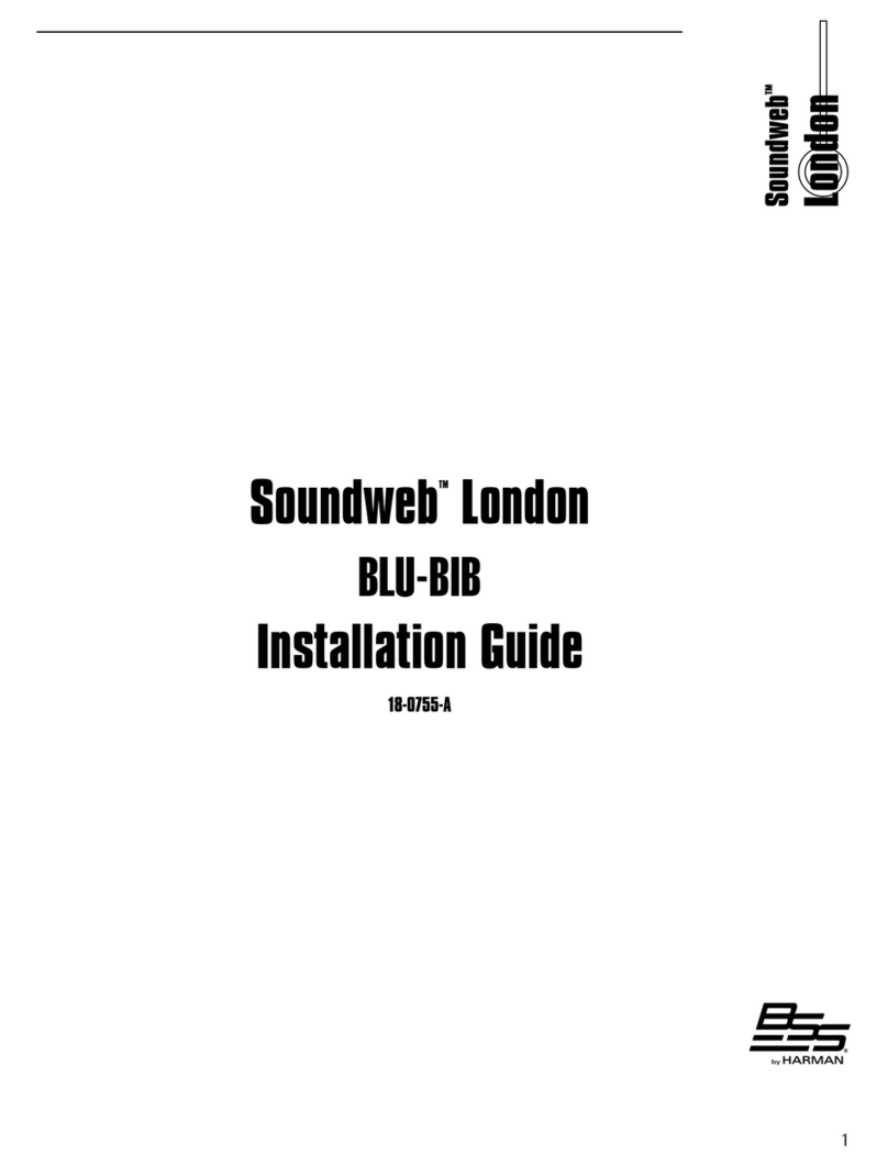 Harman BSS Soundweb London BLU-BIB User manual Harman BSS Soundweb London BLU-BIB User manual