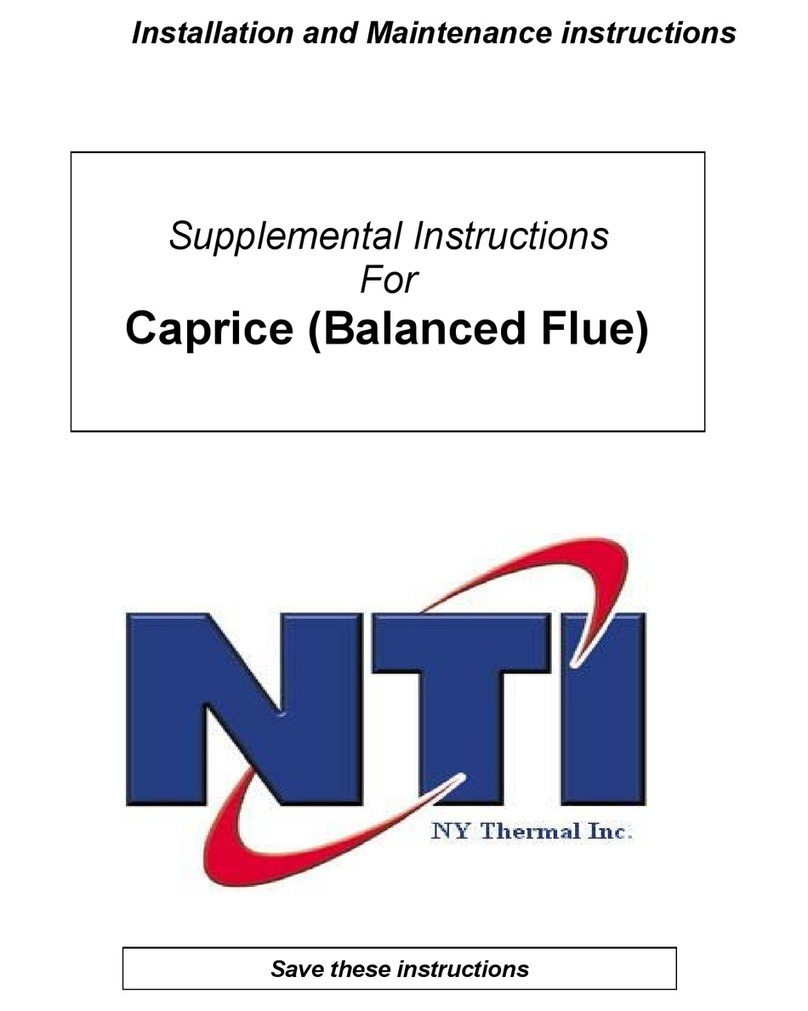 NTI Caprice C95-BF Owner's manual
