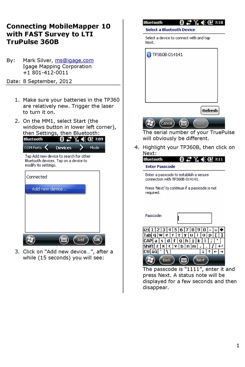Spectra MobileMapper 10 Quick start guide