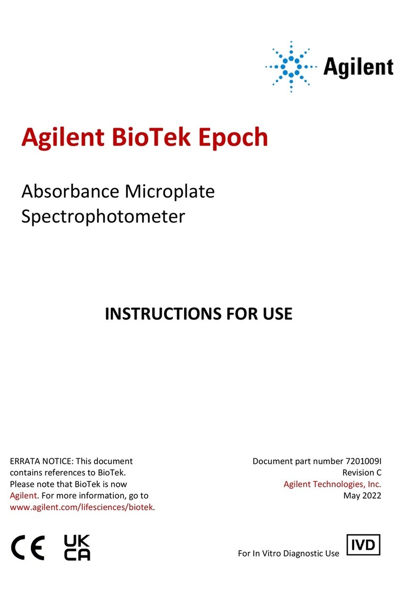 Agilent Technologies BioTek Epoch Instructions for use Agilent Technologies BioTek Epoch Instructions for use