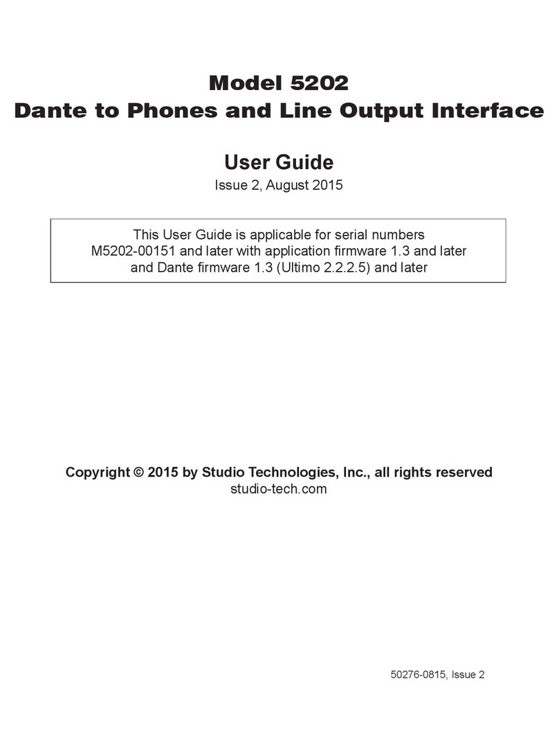 Studio Technologies 5202 User manual