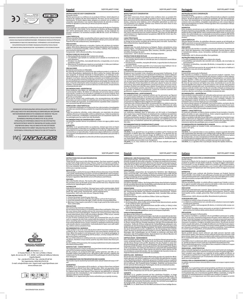 Orliman SOFYPLANT FINE Installation instructions; use and care information