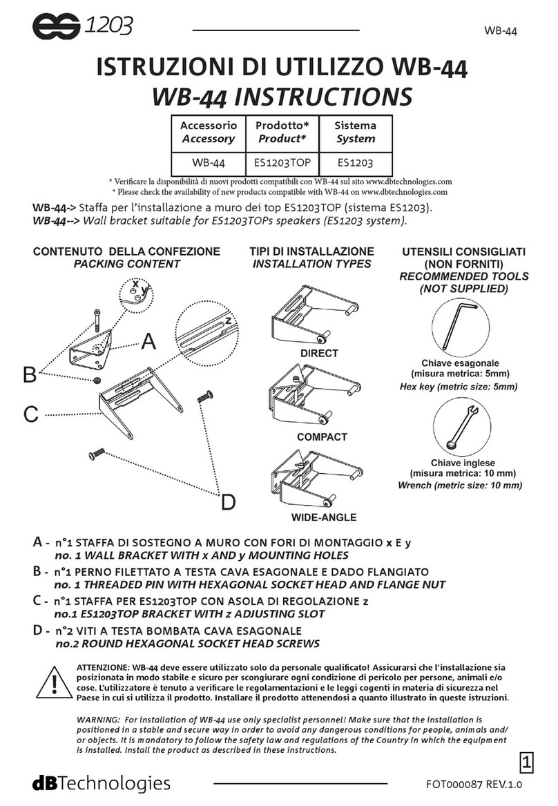 dB Technologies WB-44 instructions