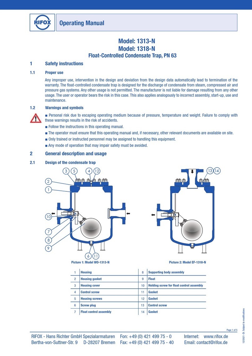 Rifox 1313-N operating manual