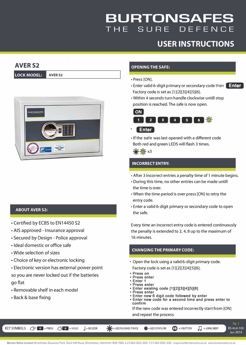 Burtonsafes AVER S2 Installation instructions Burtonsafes AVER S2 Installation instructions