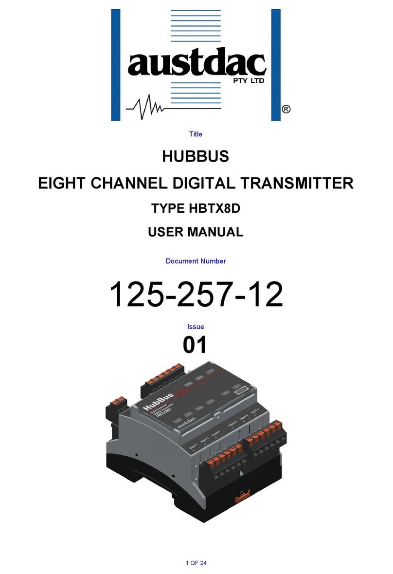Austdac HUBBUS HBTX8D user manual