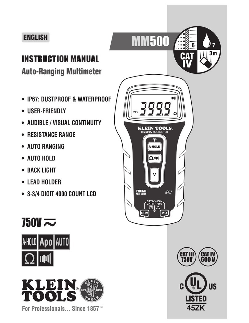 Klein Tools MM500 User manual