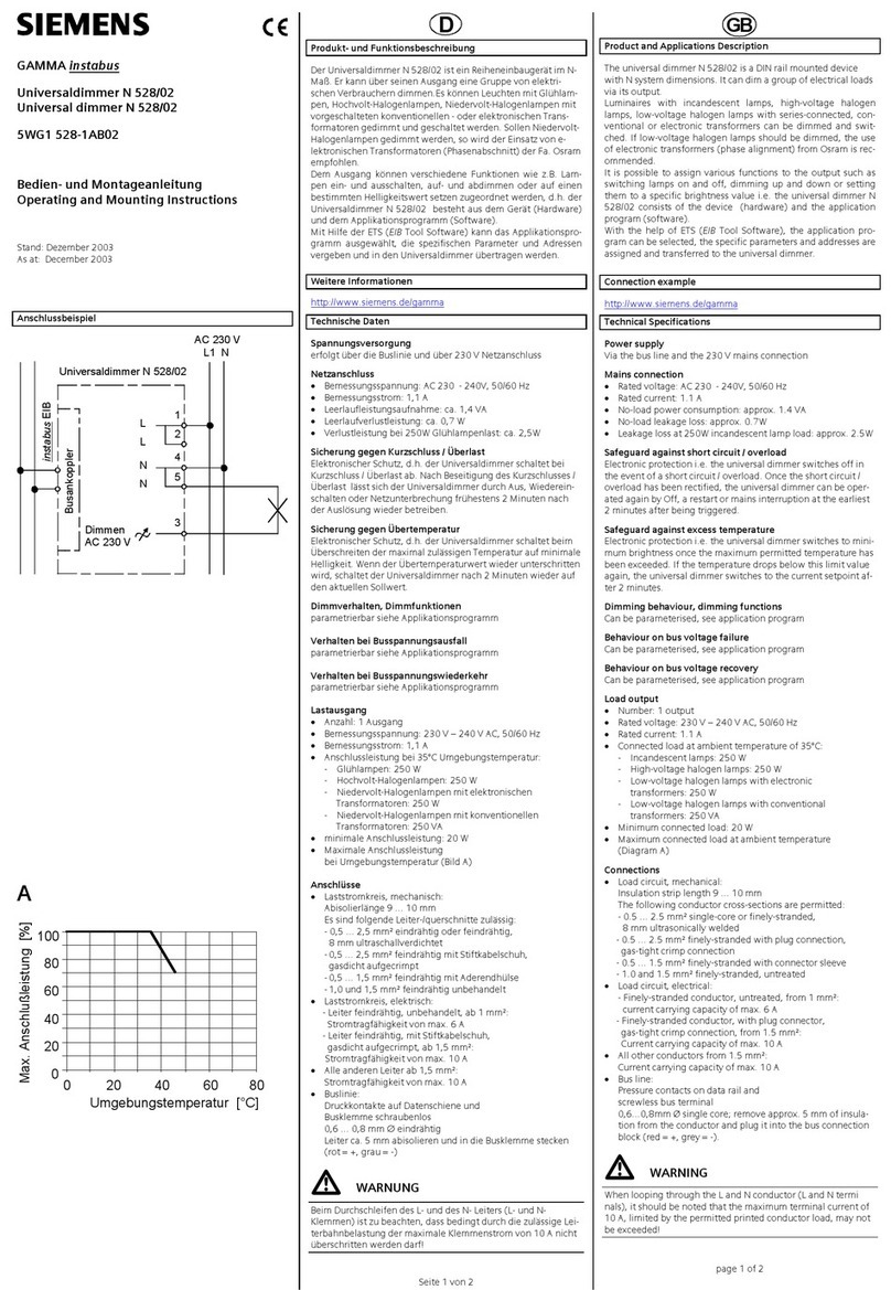 Siemens GAMMA instabus N 528/02 Service manual