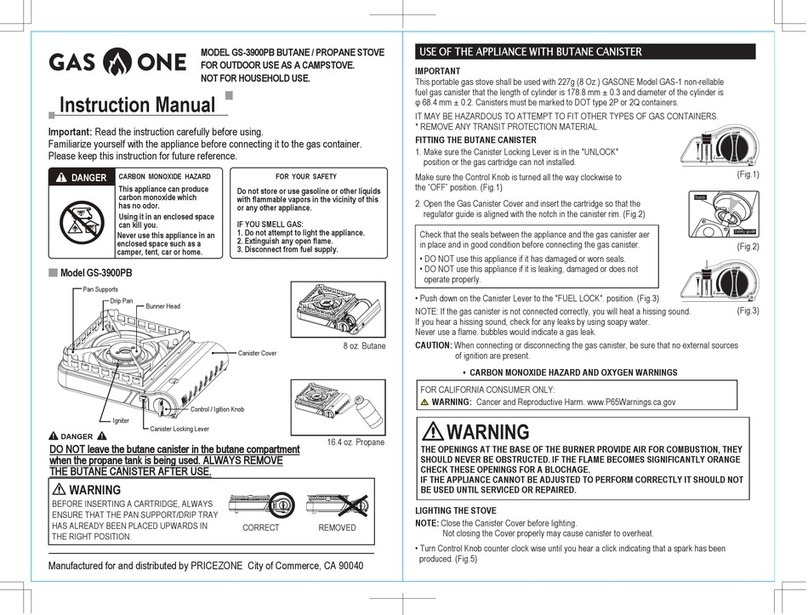 GAS ONE GS-3900PB User manual