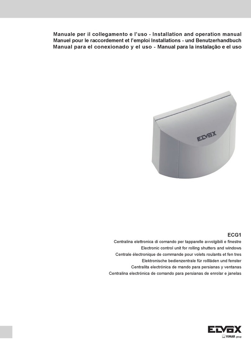 Vimar ELVOX ECG1 Installation and operation manual