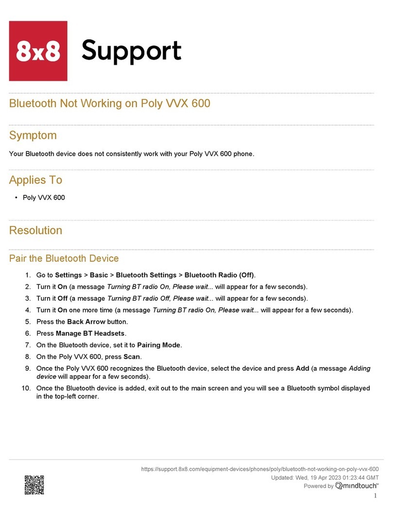 Poly VVX 600 Operating instructions Poly VVX 600 Operating instructions