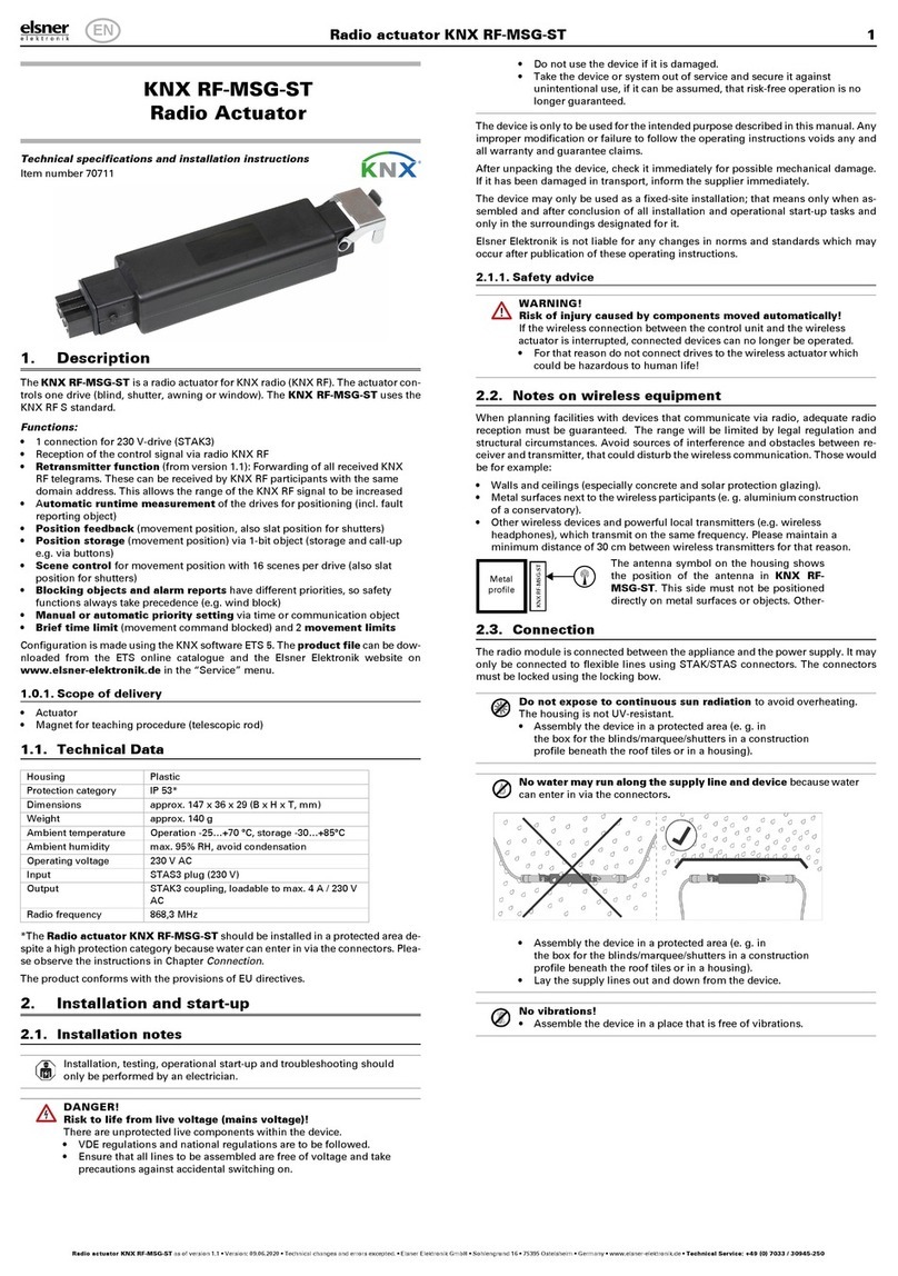 elsner elektronik KNX RF-MSG-ST manual