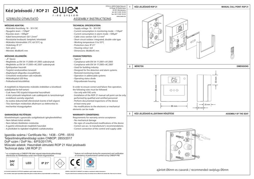 Awex ROP 21 Assembly instructions